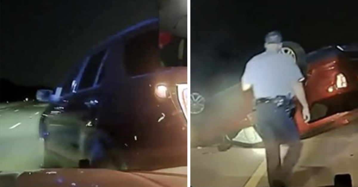 “This is where you ended up” – Officer flips pregnant woman’s car because she didn’t pull over fast enough