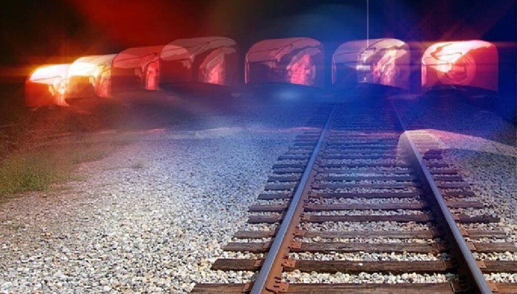 A woman was transported to a hospital after she was hit by a train