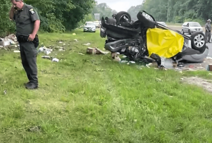 ‘We lost a special man’ – wife comes across husband’s overturned car in fatal crash with stolen vehicle