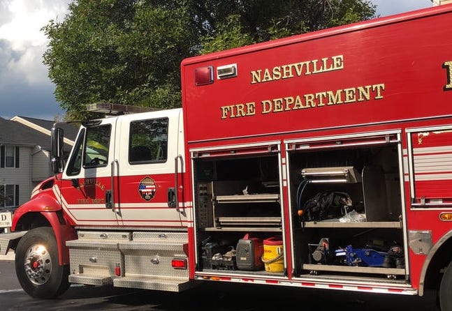 One person suffered minor injuries in a house fire Monday night in Nashville
