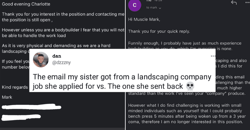 Woman hits back after company says that she needs to be a bodybuilder to get a landscaping job