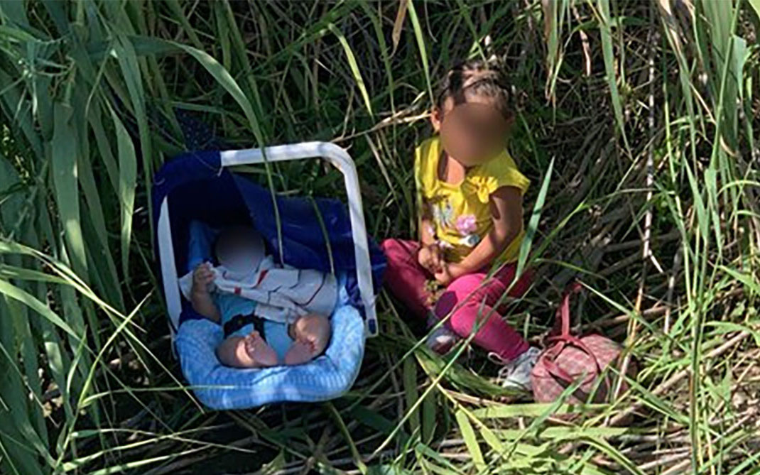 Border agents discover abandoned 3-month-old baby and his 2-year-old sister