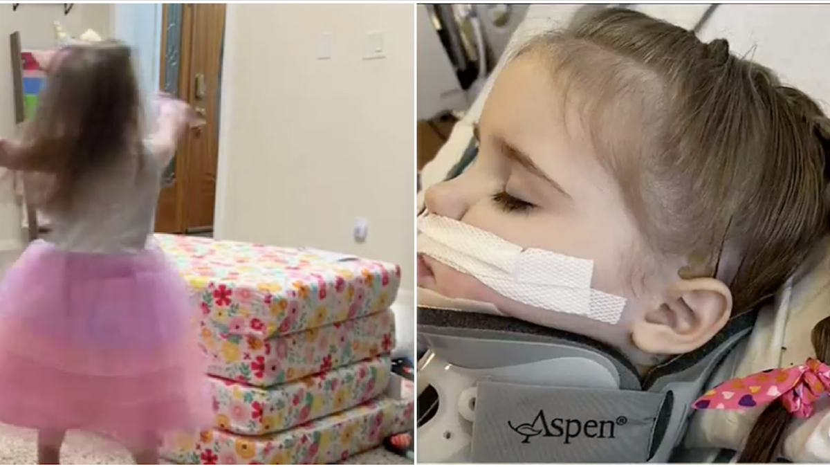 Mother warns other parents after her 2-year-old daughter ends up paralyzed after she injured herself during a playtime in her home