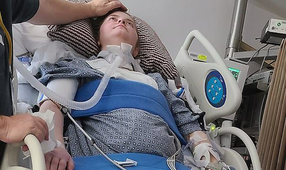Woman believes the COVID-19 vaccine caused the onset of a rare medical condition which led to five surgeries, four strokes, and the need for a breathing and feeding tube