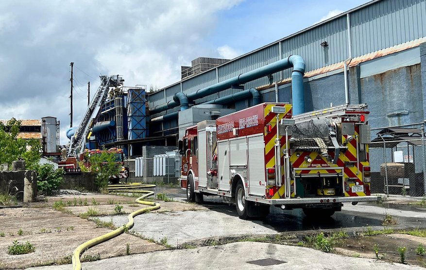 Chattanooga Fire Department responded to a commercial fire at a local foundry that makes brake drums