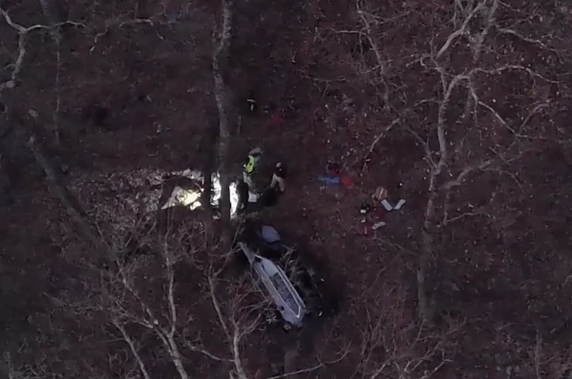 Drone footage shows scale of Signal Mountain rescue