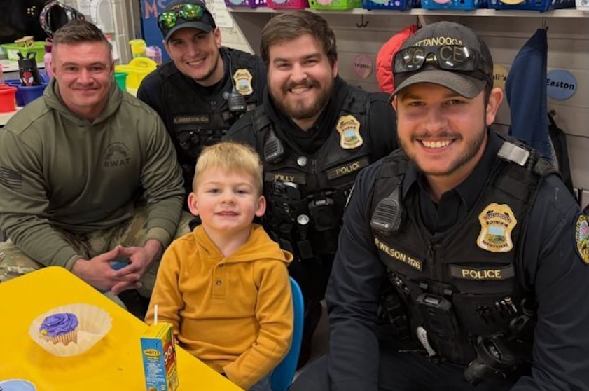 CPD officers surprise young student with birthday visit after dad deployed