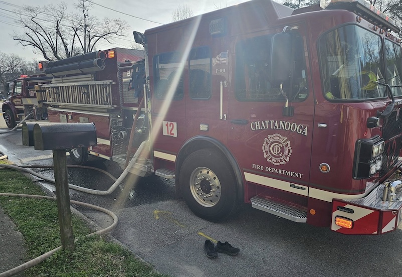 Chattanooga fire department responds to brush fire and home fire in busy Sunday