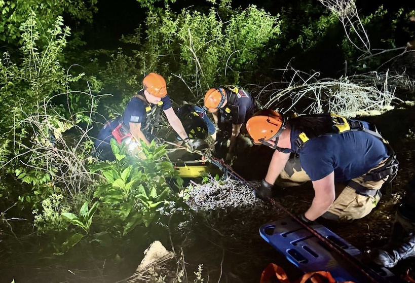 Fire crews rescue 88-year-old man after 50-foot fall on Missionary Ridge using rope system and Stokes basket