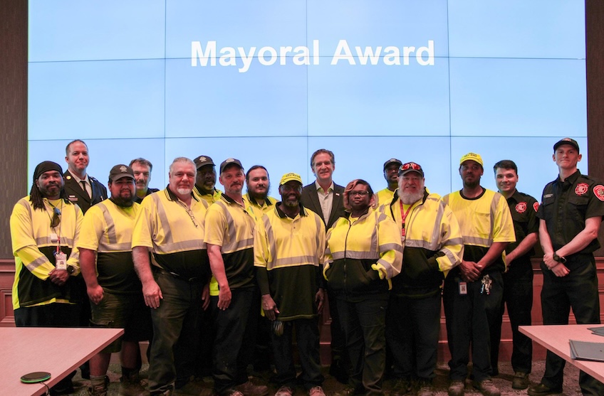 Chattanooga Fire Department employees receive Mayoral Award for winter storm deployment in Hickman County