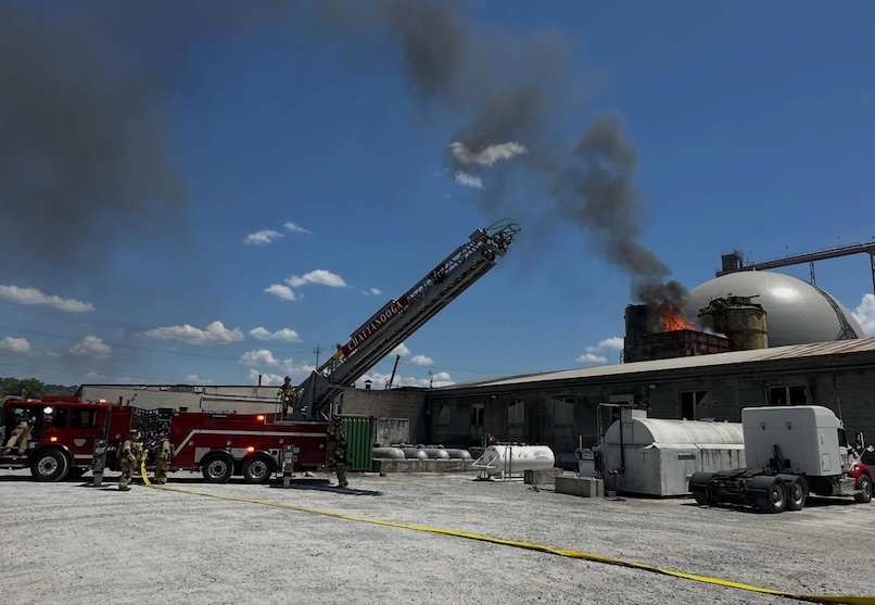 CFD responds to roof fire at commercial demolition site on East 37th Street, no injuries reported